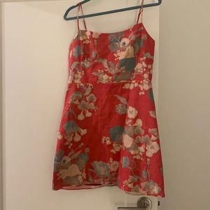 Aritzia tropical colored mini dress 10